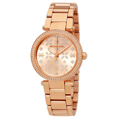 michael kors rose gold tone mini parker ladies watch|mini parker rose gold tone.